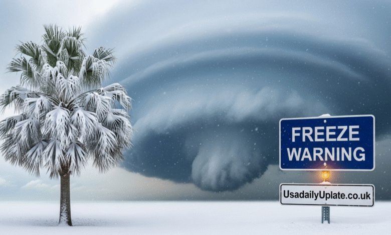 Florida Freeze Warning Polar Cold Front