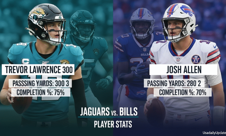 Jacksonville Jaguars vs Buffalo Bills Match Player Stats