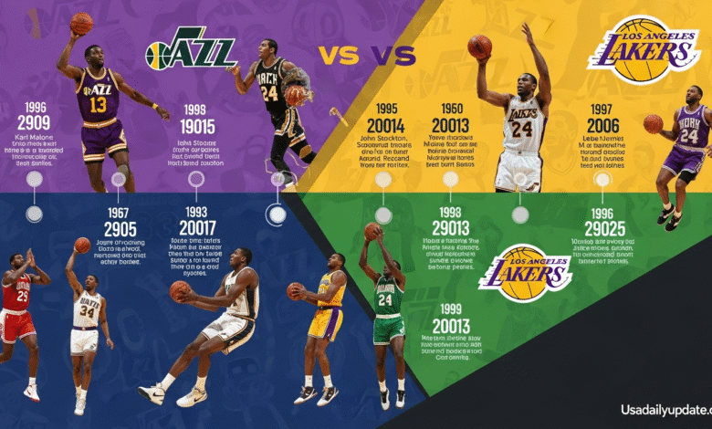 Utah Jazz vs Lakers Timeline